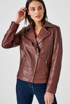 Veste cuir mouton esprit blouson