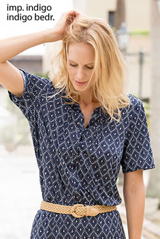 Chemisier - Maille stretch imprimé graphique