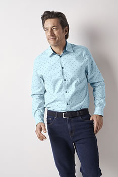 Chemise pur coton Imprimé cravate