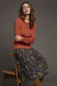 Pull maille ajourée laine mélangée