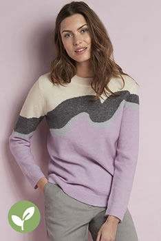 Pull motif vague recyclé