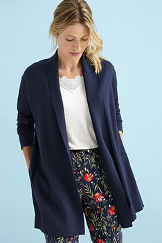 Cardigan long à pans