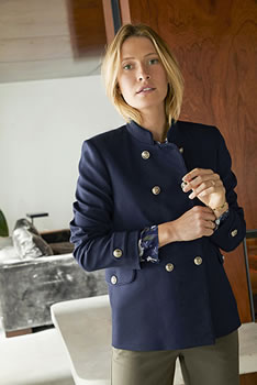 Veste style officier maille milano stretch