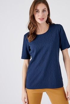 T-shirt jacquard reliéfé