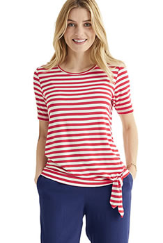 T-shirt rayé base nouée