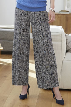 Pantalon large 7/8ème - Les plissés permanents imprimés