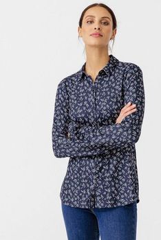 Chemisier maille chaude imprimé graphique