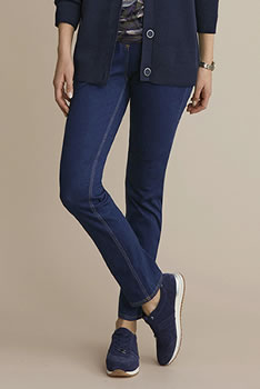 Pantalon en maille denim stretch enfilable