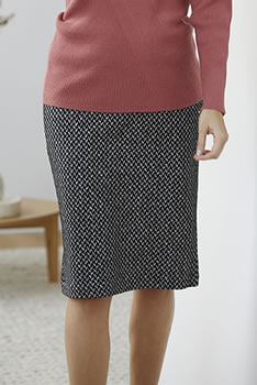 Jupe stretch motif chevrons