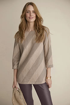 Sweat-shirt maille jacquard reliéfée