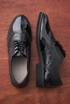 Derbies vernis à lacets légers cuir vachette