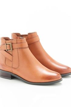 Boots cuir vachette bride réglable