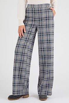 Pantalon enfilable à carreaux