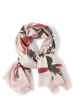 Foulard brillant voile imprimé