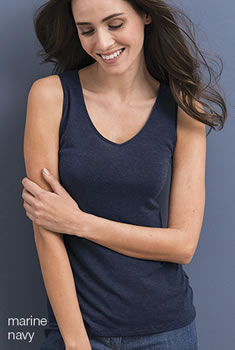 T-shirt sans manches biais satiné Thermolactyl® Sensitive