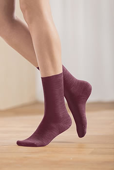 1 paire de chaussettes laine, cachemire et soie