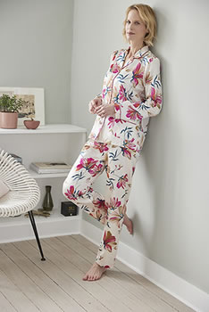 Pyjaveste satin imprimé