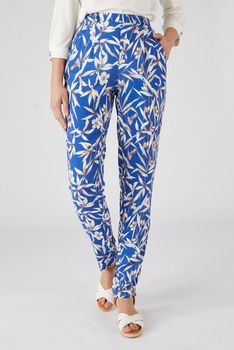 Pantalon fluide imprimé végétal