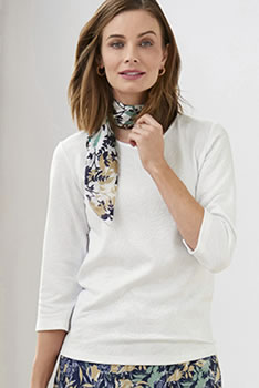 T-shirt maille jacquard reliéfée