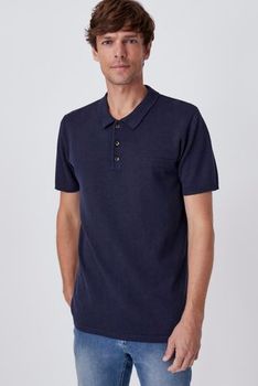 Polo *mélange lin et coton