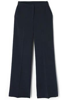 Pantalon crêpe stretch jambes larges
