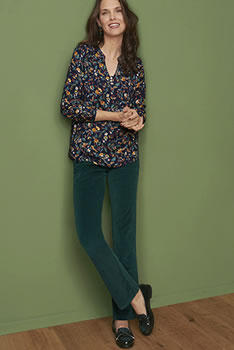 Tunique douce et fluide fleurie