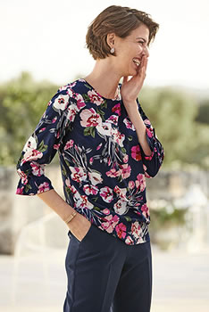 Tunique tissu crêpe imprimé