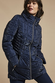 Doudoune déperlante matière irisée fantaisie