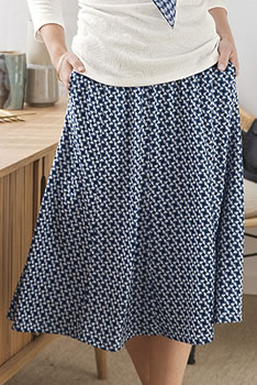 Jupe maille chaude stretch graphique