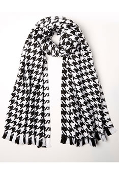 Echarpe motif "pied de poule"