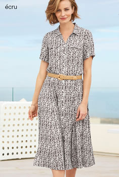 Robe fluide imprimée esprit saharienne