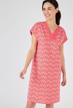 Chemise de nuit manches courtes