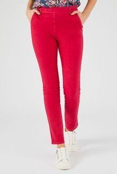 Pantalon coton bi-stretch effet ventre plat