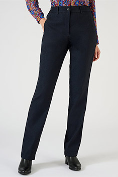 Pantalon stretch jacquard brillant