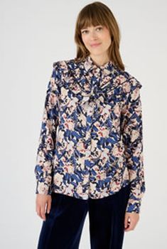 Chemisier volanté fibres pure viscose Lenzing™ EcoVero™*