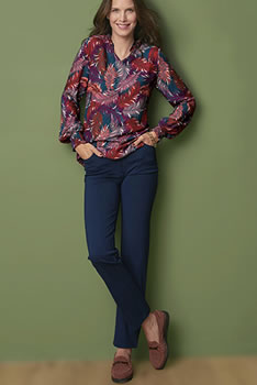 Tunique fluide imprimé plumes