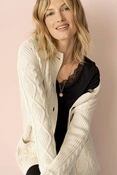 Cardigan maille «irlandaise» Thermolactyl®