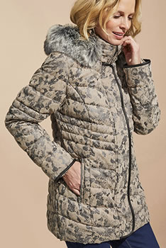 Parka imprimé reptile toucher doux