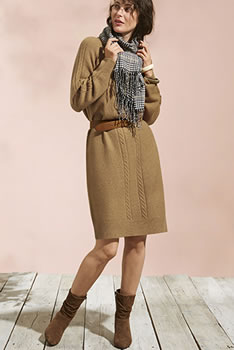 Robe-pull maille Thermolactyl® torsadée