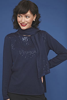 Echarpe Maille fine et douce à sequins