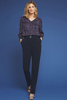 Blouse voile imprimé biais brillant