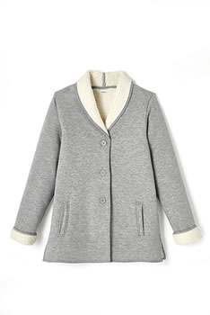 Robe de chambre double face fourrée