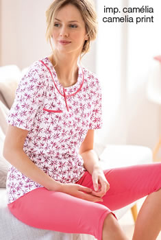 Pyjacourt maille jersey pur coton peigné imprimée