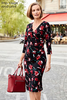 Robe stretch imprimée