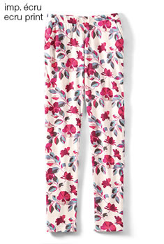 Pantalon pyjama maille jersey coton modal fleuri