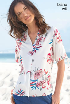 Blouse fluide imprimé fleurs