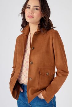 Veste suédine stretch