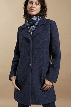 Manteau maille bouclette