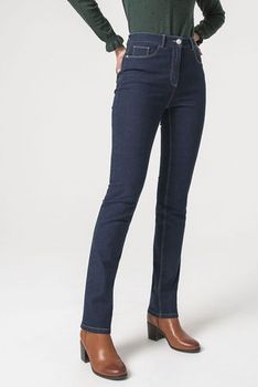 Jean 5 poches «ventre plat» Perfect Fit by Damart® Taille haute