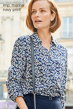 Chemisier fluide imprimé feuilles